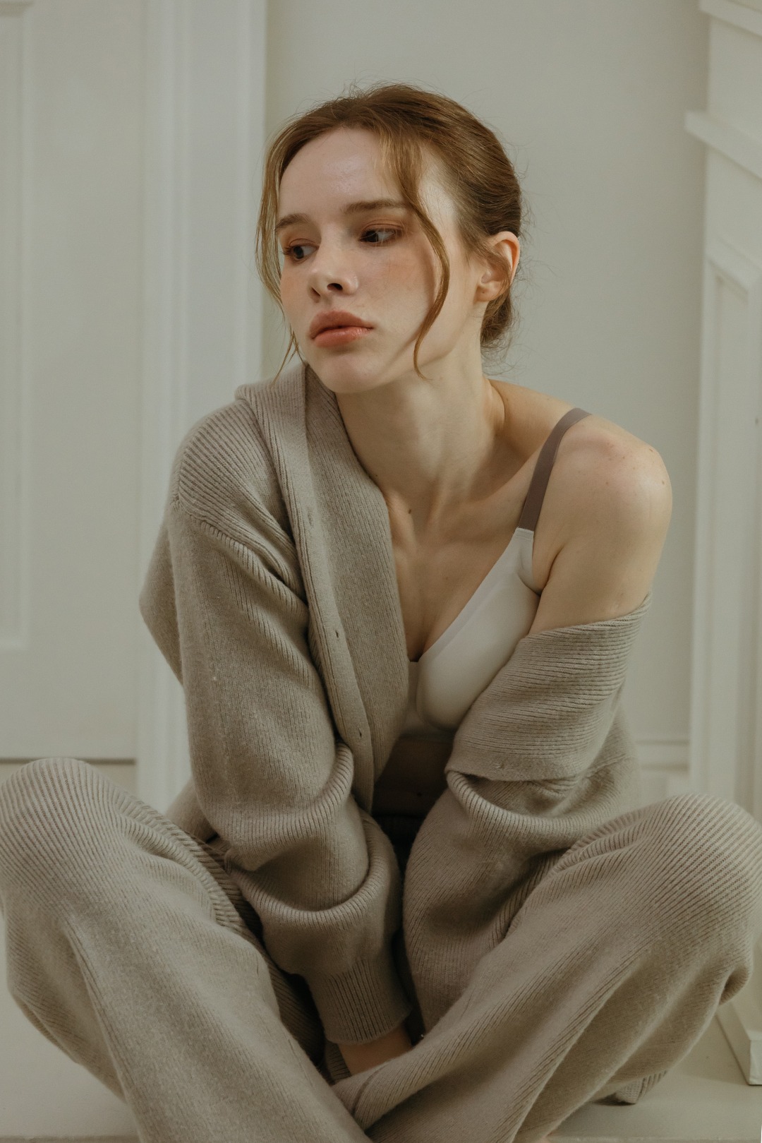 Soft loose knit loungewear (2color)